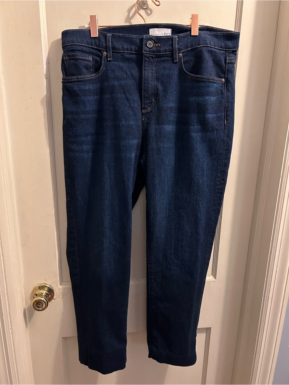 LOFT Women's Dark Indigo Super Soft Boyfriend Jeans Size 31
